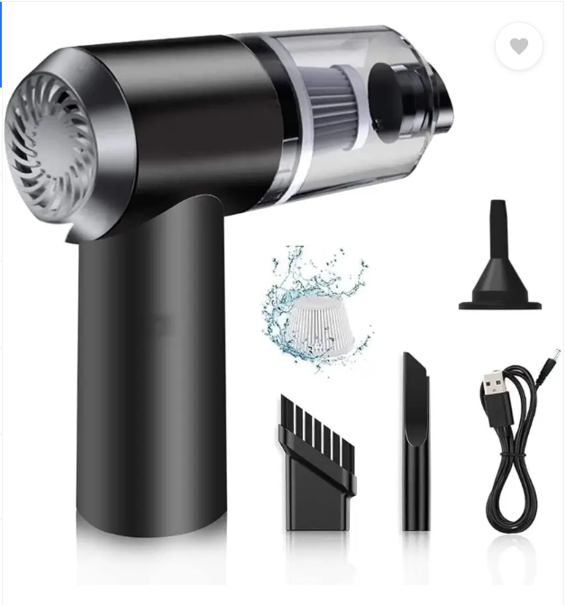 (run time 20 min)Car Vacuum Cleaner 2 in 1 Portable | Handheld Air Blower for Cleaning Dust 12W High-Power Vacuum Cleaner Home, Best Car Accessories 2025, Vacuum Cleaner for Car Use, Car Cleaning Kit