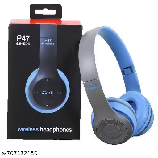 P47 Wireless Bluetooth Headphones with Microphone,Volume Control,Memory Card Support